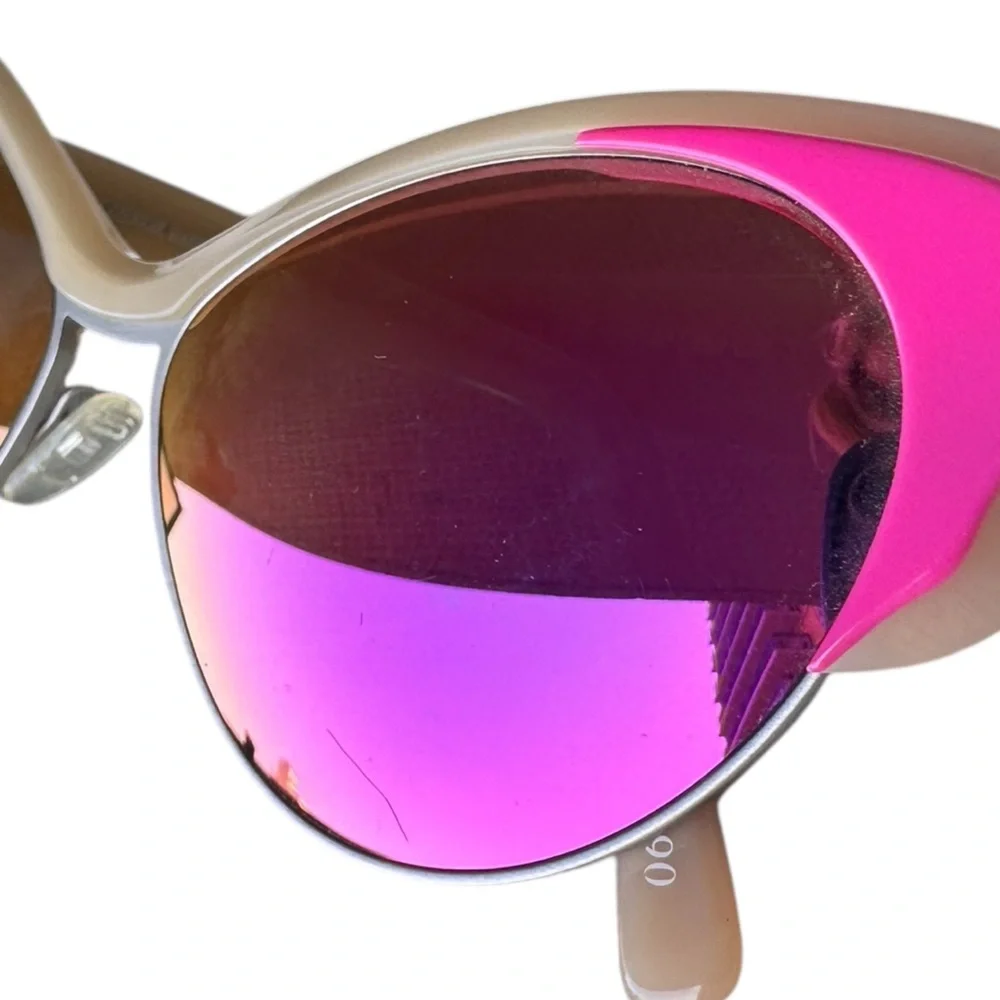 Andy Wolf Sweet Summer Breeze Cat Eye Sunglasses in Pink and Beige